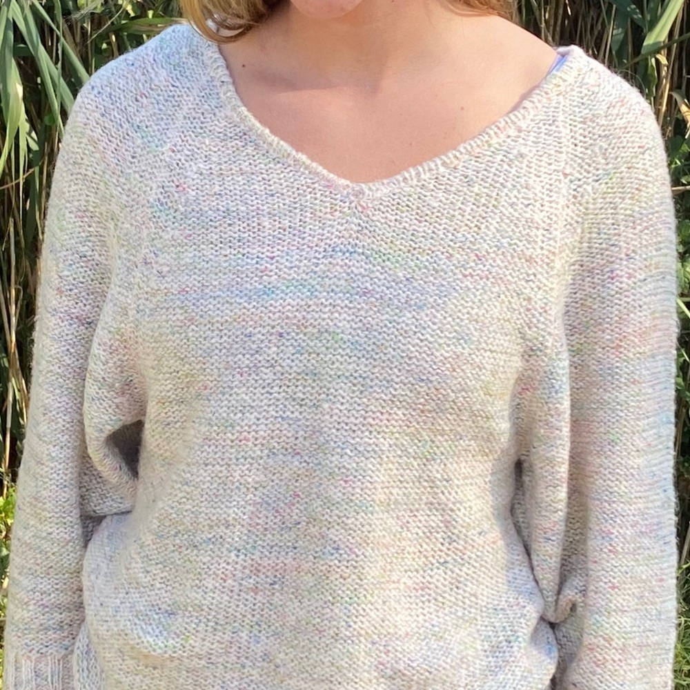 Natural Beauty Basic Multi-Colored Knit Sweater - image 2